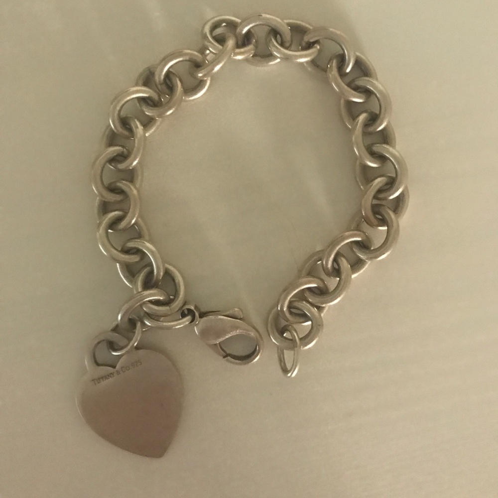 Tiffany & Co Sterling silver heart charm bracelet